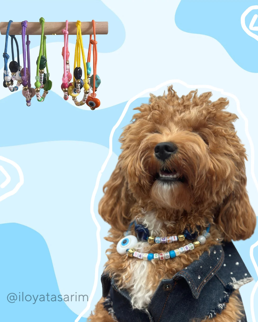 İsim ve Telefon Numaralı Kişiselleştirilmiş Köpek Kolyesi