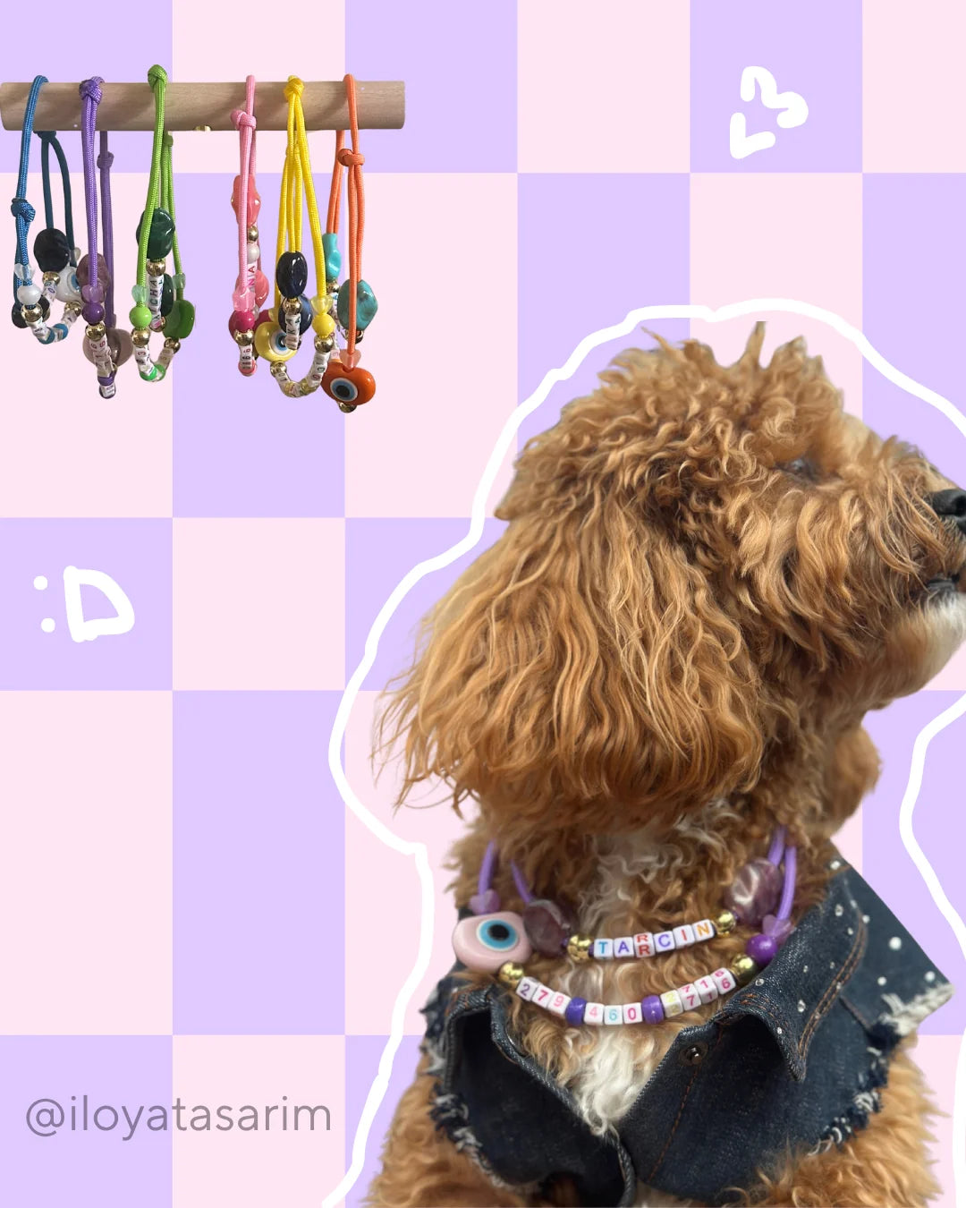 İsim ve Telefon Numaralı Kişiselleştirilmiş Köpek Kolyesi